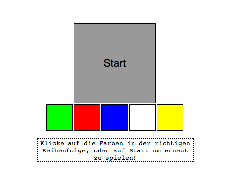 Screenshot des Farbenspiels